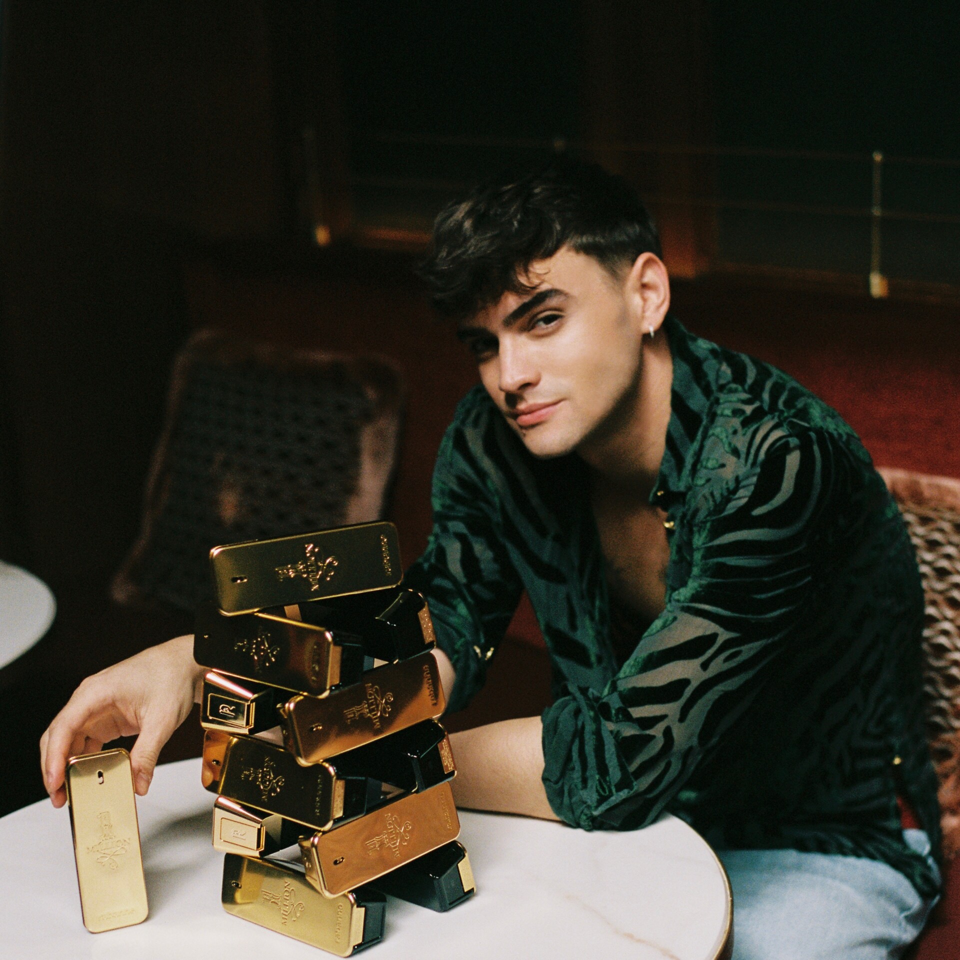 Introducing Spain’s Leading Man: Gabriel Guevara wears 1 Million by Rabanne